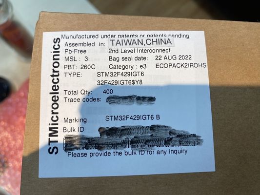 গুণমান  STM32F429IGT6  LQFP176  SMDIntegrated Circuits MCU Controller Microcontrol কারখানা