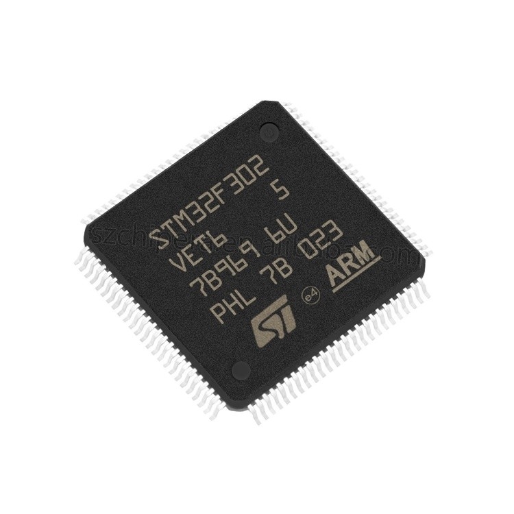 ইন স্টক মাইক্রোকন্ট্রোলার MCU 32-বিট ARM Cortex M4 RISC 512KB ফ্ল্যাশ 2.5V/3.3V 100-পিন LQFP ট্রে STM32F302VET6