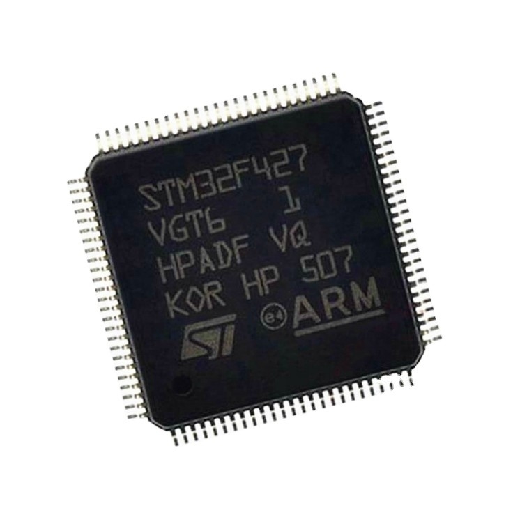 ইন স্টক অরিজিনাল STM32F427VGT6 32-বিট STM32f ARM Cortex M4 RISC 512kB ফ্ল্যাশ 100-পিন LQFP মাইক্রোকন্ট্রোলার IC MCU চিপ